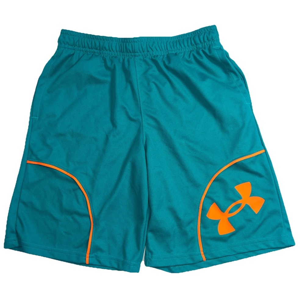 Under Armour Boys Perimeter Aqua Basketball Shorts Youth Large
